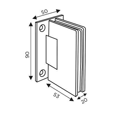 Ozone - Hinges &amp; Connectors-Edge Series - OSSH-11-ED-PSS-1