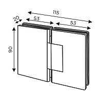 Ozone - Hinges &amp; Connectors-Edge Series - OSSH-22-ED-PSS