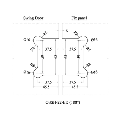 Ozone - Hinges &amp; Connectors-Edge Series - OSSH-22-ED-PSS-2