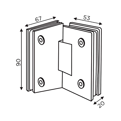Ozone - Hinges &amp; Connectors-Edge Series - OSSH-33-ED-PSS-1