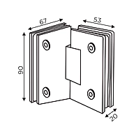 Ozone - Hinges &amp; Connectors-Edge Series - OSSH-33-ED-PSS