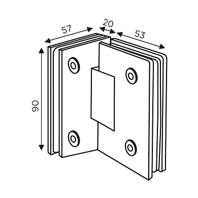 Ozone - Hinges &amp; Connectors-Edge Series - OSSH-44-ED-PSS-1