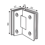 Ozone - Hinges &amp; Connectors-Edge Series - OSSH-44-ED-PSS