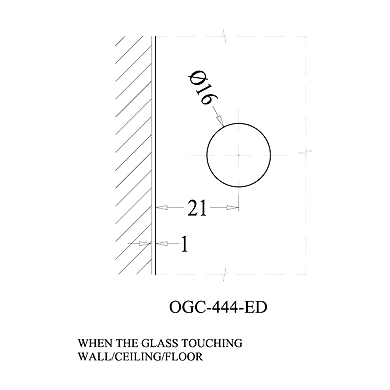 Ozone - Hinges &amp; Connectors-Edge Series - OGC-444-ED-PSS-2