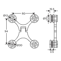 Ozone - Point Fixed Shower Fittings - OPSH-22-PSS