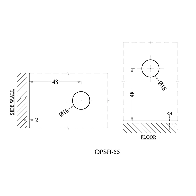Ozone - Point Fixed Shower Fittings - OPSH-55-PSS-2