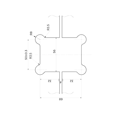 Ozone - Shower Hinge for 6-8 mm Glass-Edge Series - OSSH-3-ED-1