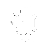 Ozone - Shower Hinge for 6-8 mm Glass-Edge Series - OSSH-3-ED