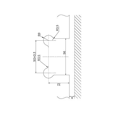 Ozone - Shower Hinge for 6-8 mm Glass-Edge Series - OSSH-5-ED-1