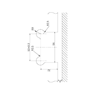 Ozone - Shower Hinge for 6-8 mm Glass-Edge Series - OSSH-1-ED