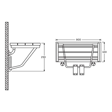Ozone - Shower Seats - OZ-SS-W-03-PSS-1