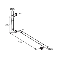 Ozone - Towel Bars with Handles - OGH-TB-3 SWAN BLUE-PSS
