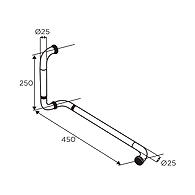 Ozone - Towel Bars with Handles - OGH-TB-3 SWAN CLEAR-SSS