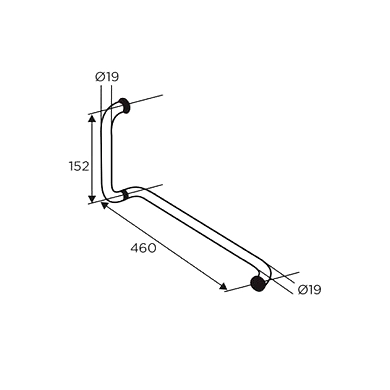 Ozone - Towel Bars with Handles - OGH-TB 1-SSS-1