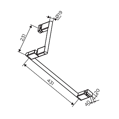 Ozone - Towel Bars with Handles - OGH-TB-4-PSS-1