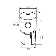 Ozone - Shower Knight Accessories - OSKH-2-SSS