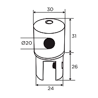 Ozone - Shower Knight Accessories - OSKH-2A-SSS