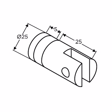 Ozone - Bracket Shelf Holders - OBSH-25-GL-SSS-1