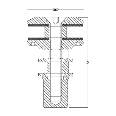 Ozone - Fixed Bolts - OSP-FB-FL-N-50-SSS-316-1