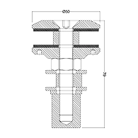 Ozone - Fixed Bolts - OSP-FB-FL-N-50-SSS-316