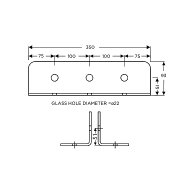 Ozone - Fin Plates - OSP-FP-350-SSS-500508