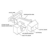 Ozone - Fire Rated Gravity Door Coordinator - OZ-GDC-F-STD Silver