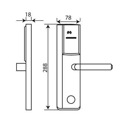Ozone - Software Based Hotel Door Lock - OZEL-RF-VII-444 R/L-2