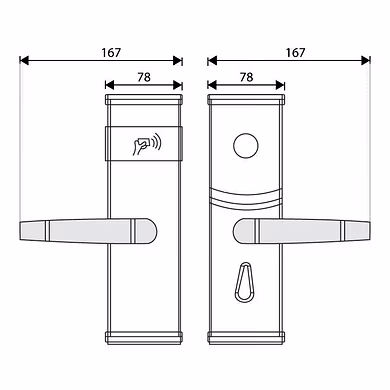 Ozone - Software Based Hotel Door Lock - OZEL-RF-111 R/L-V10-500758