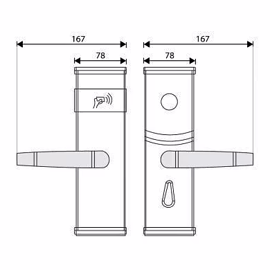 Ozone - Software Based Hotel Door Lock - OZEL-RF-111 R/L-V10-2