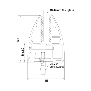 Ozone - Clear Line Railing - Section Details-500893