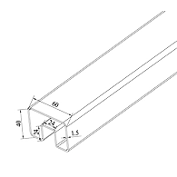 Ozone - Clear Line Railing - OZRF-UTB-RCT-60-40-1mtr.