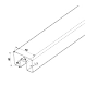 Ozone - Clear Line Railing - OZRF-UTB-RCT-60-40-1mtr.-2-sm