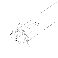 Ozone - Clear Line Railing - OZRF-UTB-01-42-1mtr.