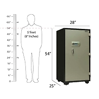 Ozone - Fireproof Safes - ES-FP-101 Green