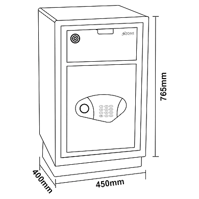 Ozone - Home &amp; Office Safes - OES-MD-55 Silver-1