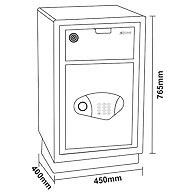 Ozone - Home &amp; Office Safes - OES-MD-55 Silver