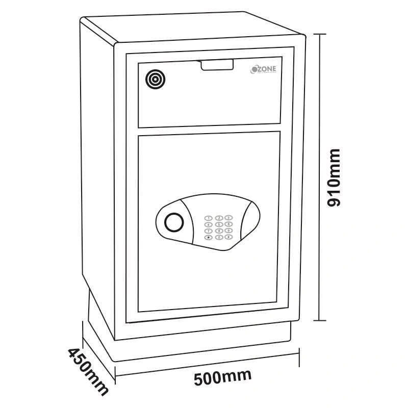 Ozone - Home &amp; Office Safes - OES-MD-77 Silver-1