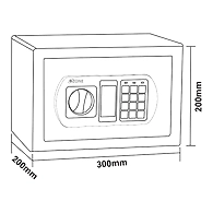 Ozone - Home &amp; Office Safes - OES-BAS-10 GREY