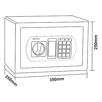 Ozone - Home &amp; Office Safes - OES-BAS-20 GREY-1