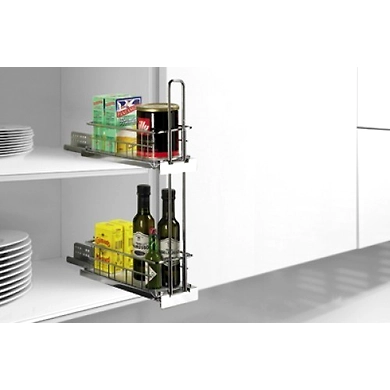 Hettich Cargo IQ Plus 90° Wall Cabinet Silver/Chrome-70354
