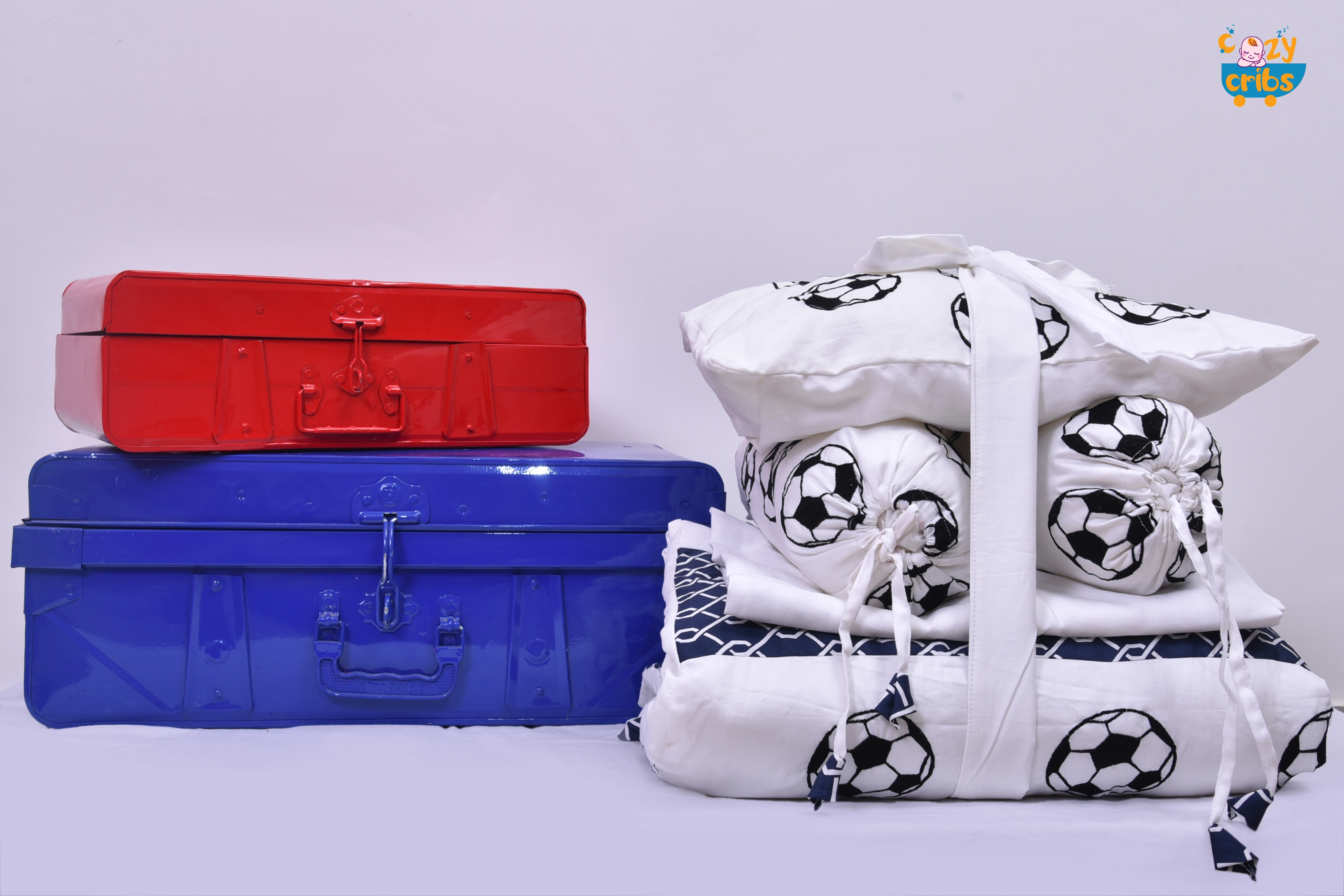 Baby Bedding  5 pieces set Football With pillow-1