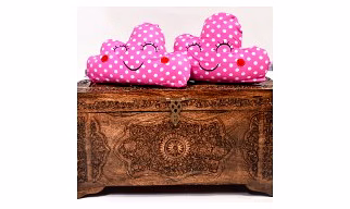Pink Blocks Cushion (Custom) Pack of : 1 Piece