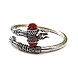 Lucky Choice 925 Pure Silver Rudraksha Trishul Damroo Designer Kada Bracelet Bangle for Women &amp; Men -LC-2140-sm