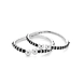 Lucky Choice 925 Sterling Silver Black and Silver Beads New Born Kids Bangles-1-sm
