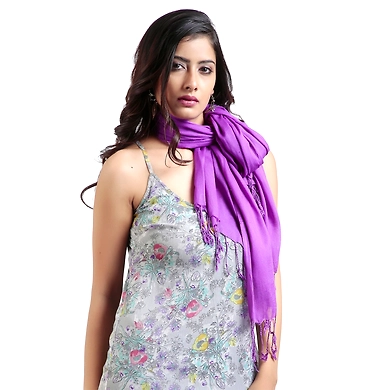 Western Catalog Women's Rayon Stole Purple-WCSTO199-06