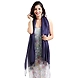 Western Catalog Women's Rayon Stole Navy Blue-WCSTO199-11-sm