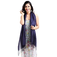 Western Catalog Women's Rayon Stole Navy Blue