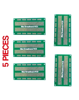 5 Pieces Breadboard Layout Solderable 450 Points PCB For DIY Electronics Projects