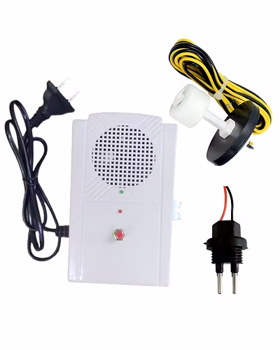 WATER TANK OVERFLOW ALARM CUM INDICATOR WITH MOMENTARY SWITCH TO TURN OFF THE ALARM