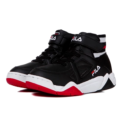 FILA Cage TC KD Black Kids High Tops (IN-90593)-Black-3.5-2